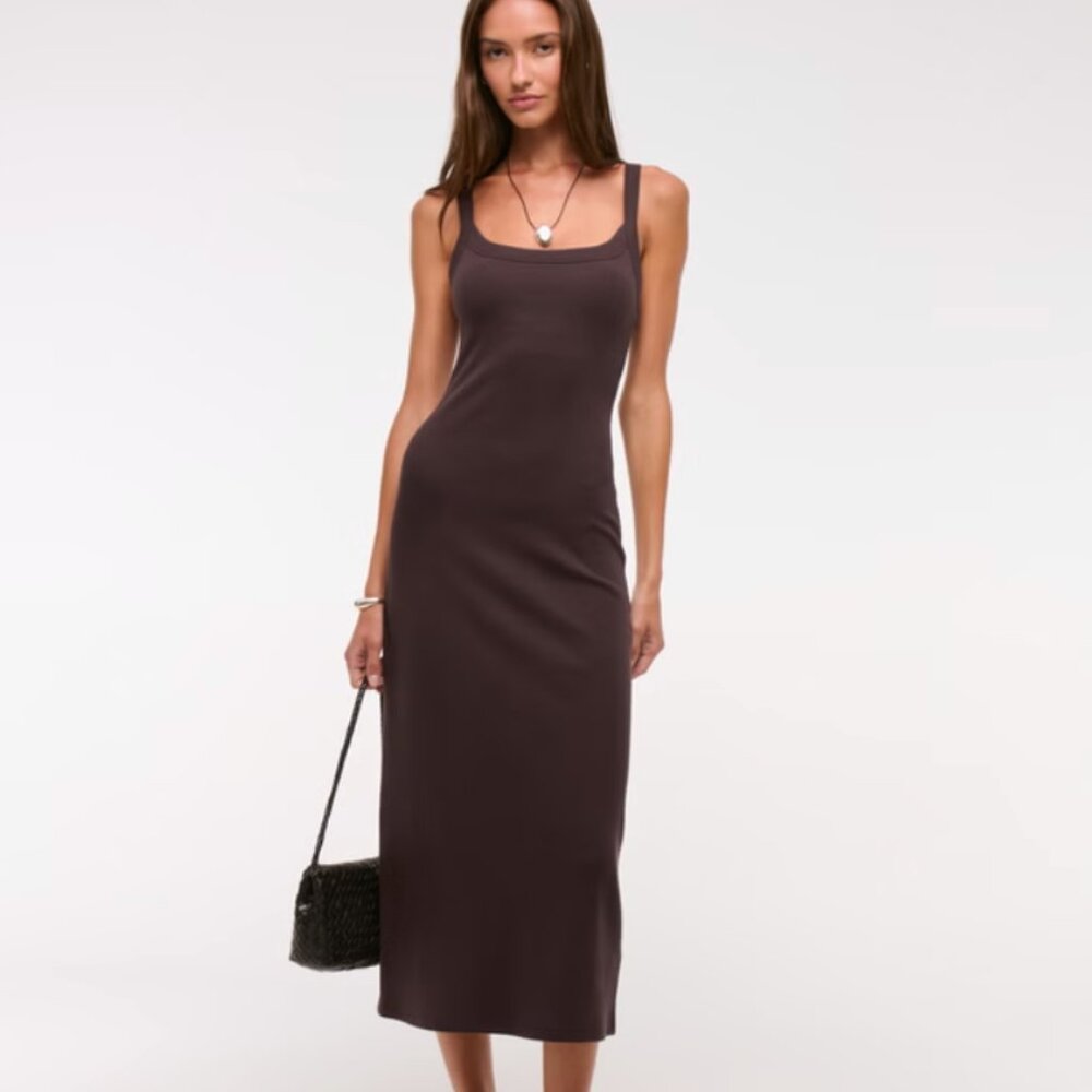 Abercrombie 90s Rib Midi Dress